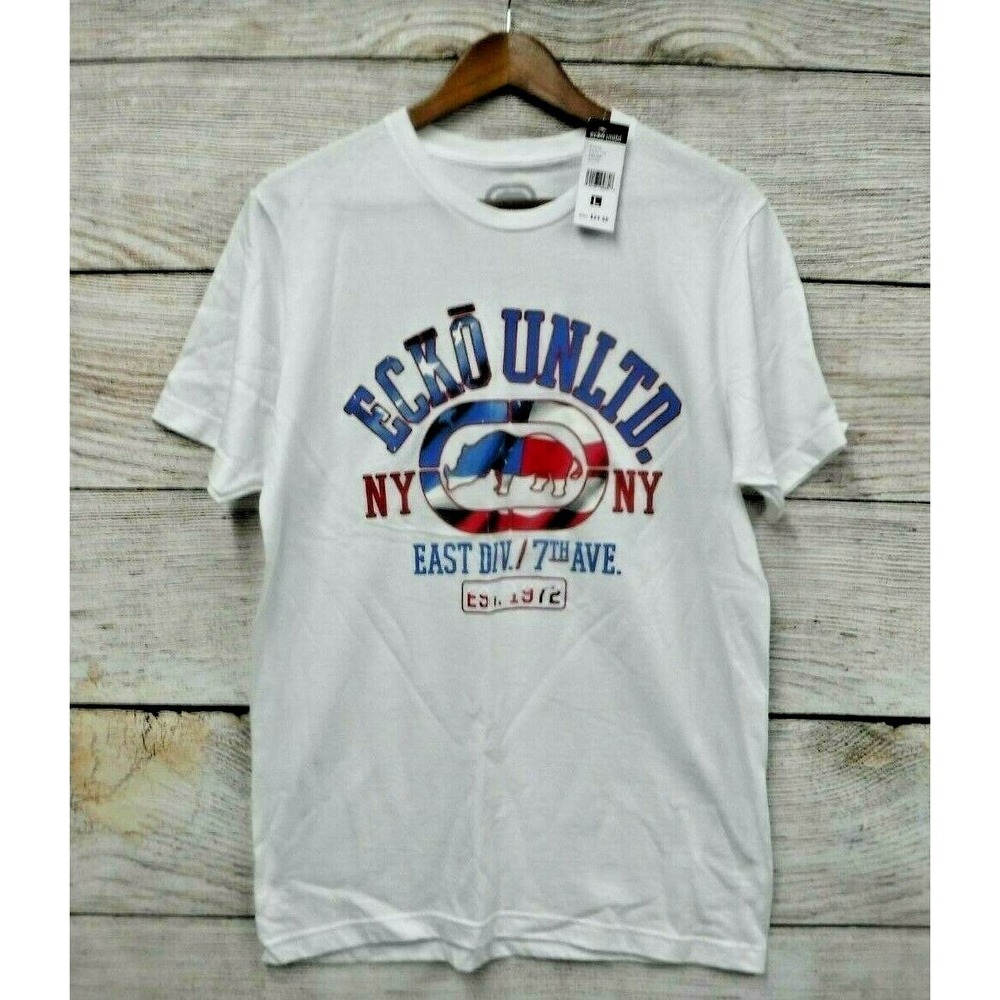 Ecko Unltd T Shirt Mens Size Large White Extra Skinny Fit (40" Chest) Shirt New